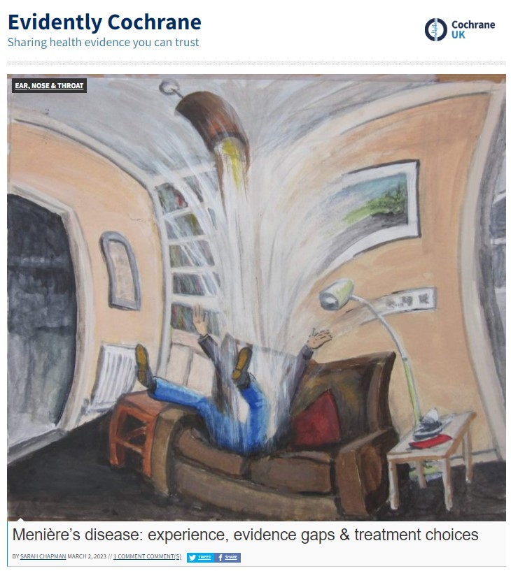 Image for Evidently Cochrane: Menière’s disease: experience, evidence gaps & treatment choices
